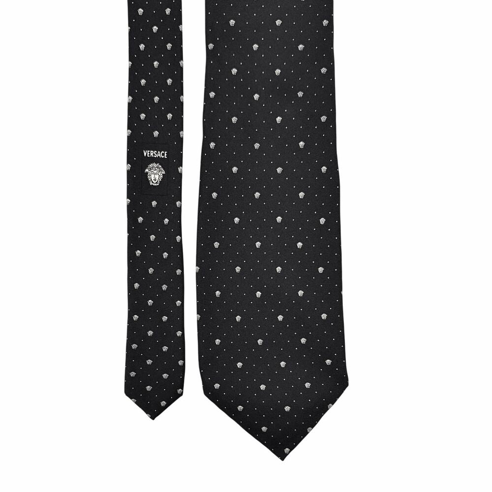 Versace Vintage Black Medusa Tie